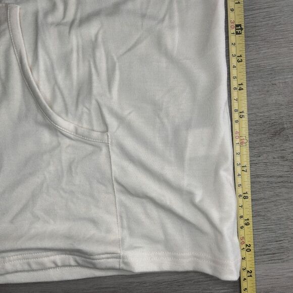 NWT Joan Boyce 2 Piece Outfit Cream Cold Shoulder Top Pants 2 XL - Picture 8 of 14